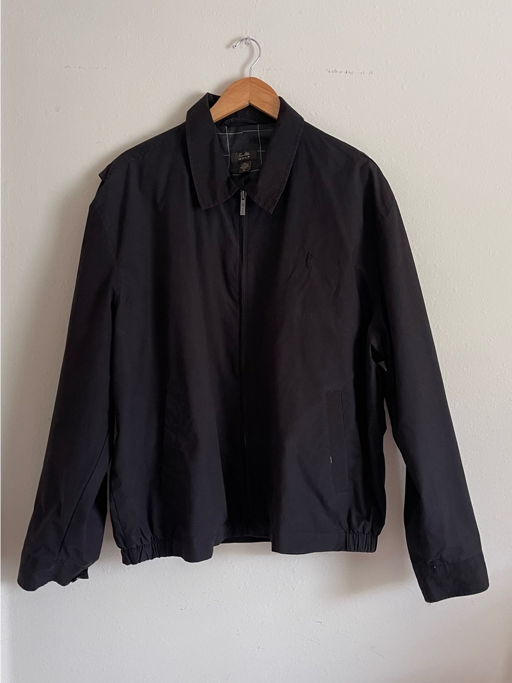 Tasso Elba Men's Black Zip-Front Lightweight Jacket